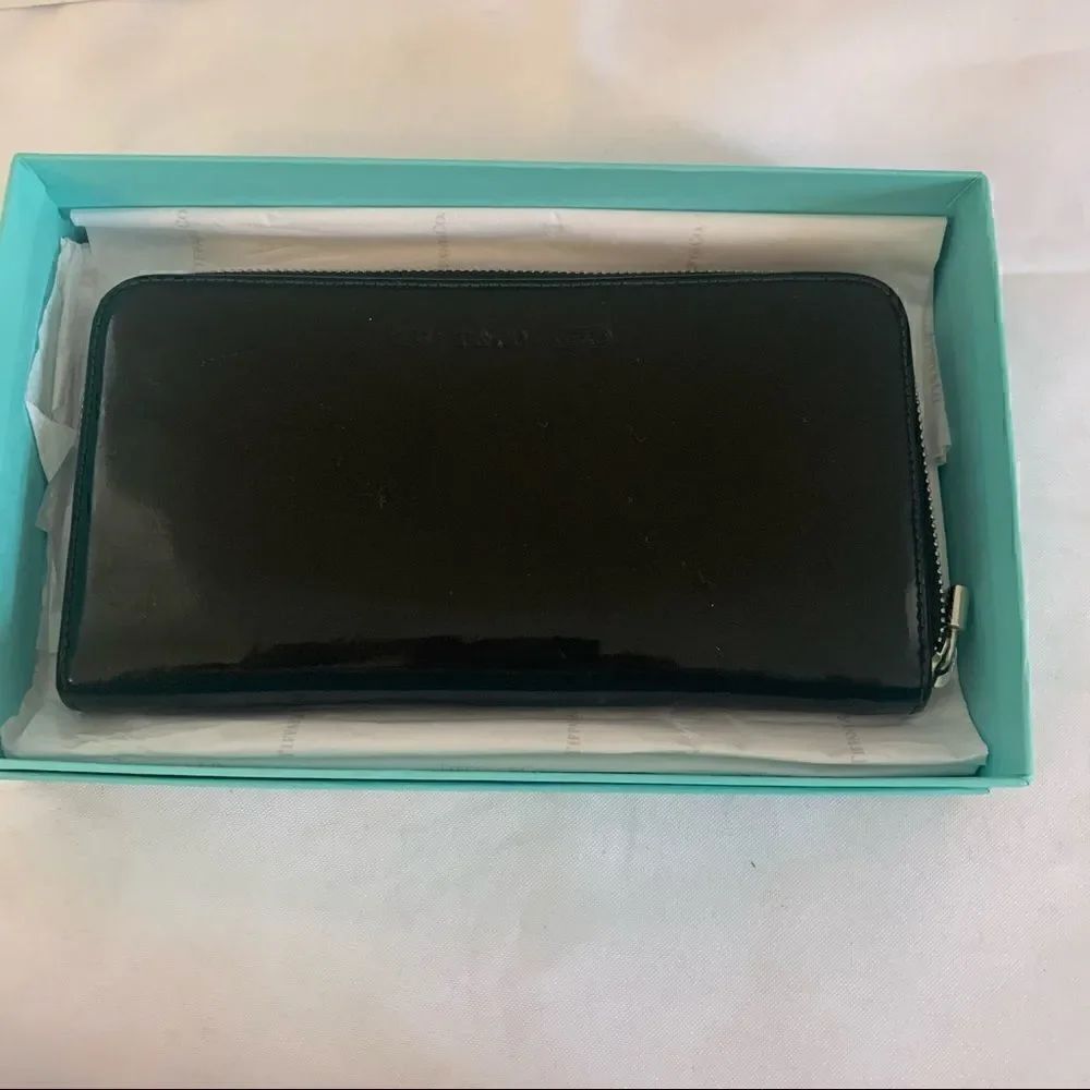 Tiffany & Co. Continental Zip Around Wallet Black